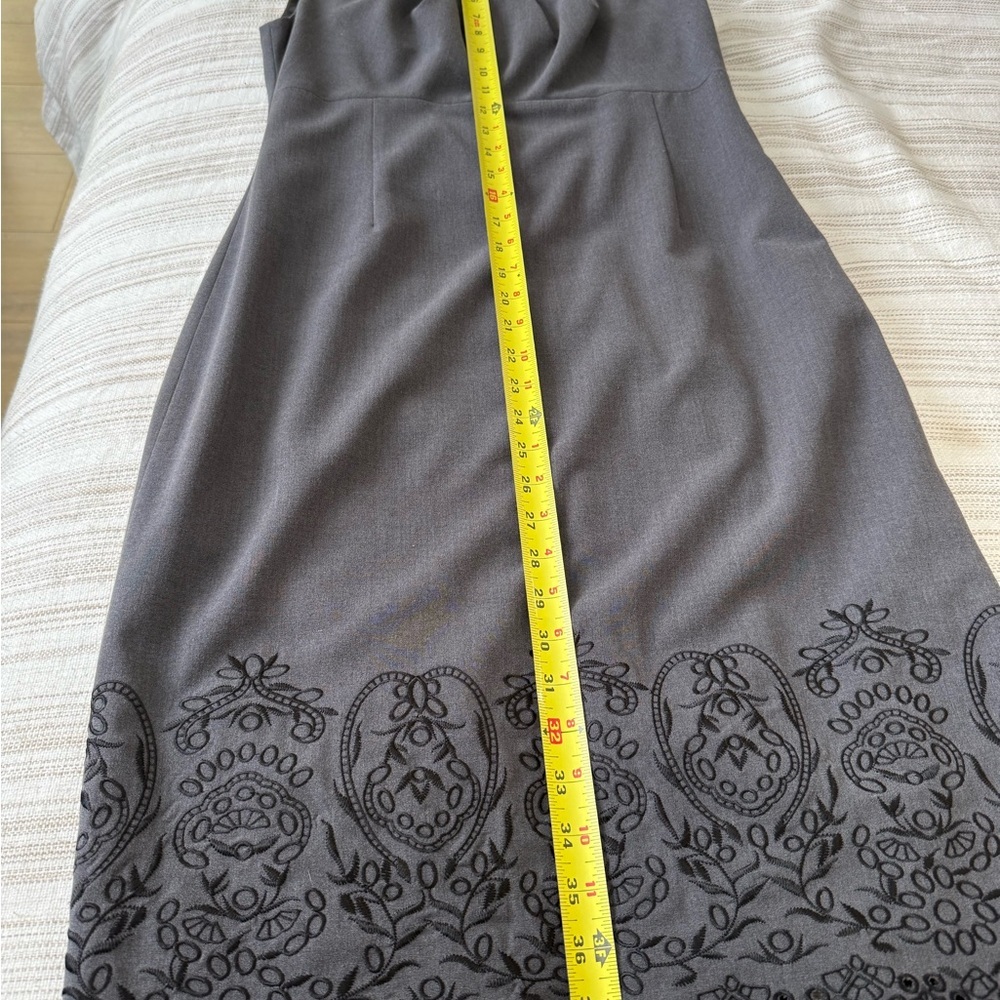 Tahari Grey Sleeveless Sheath Dress - Picture 7 of 7